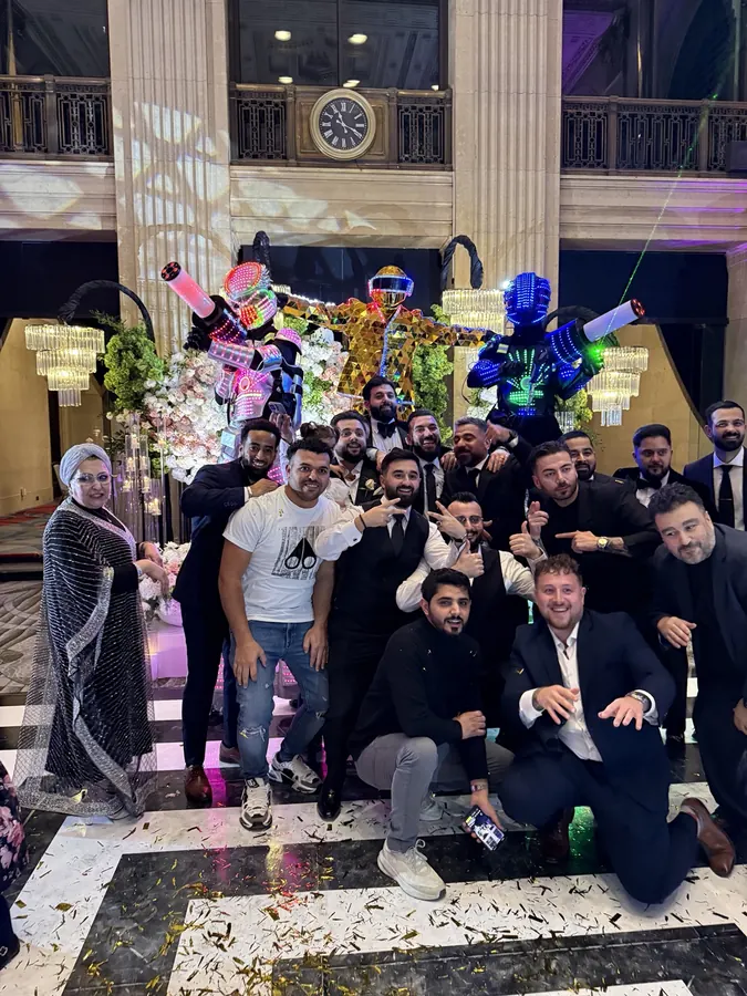 LED Robot performing at a Toronto wedding