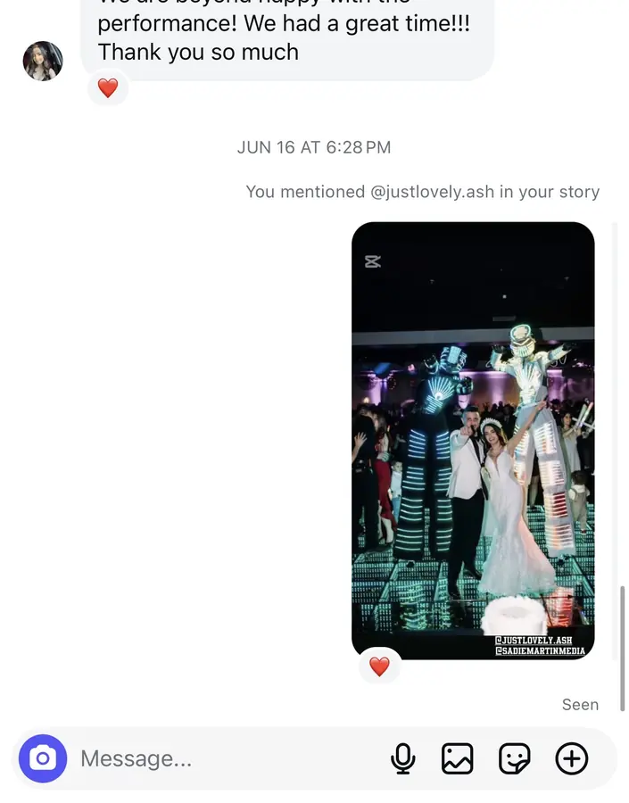 Client review LED Robot GTA event