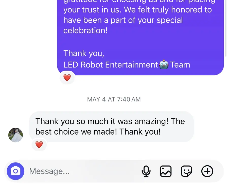 Client review LED Robot show GTA