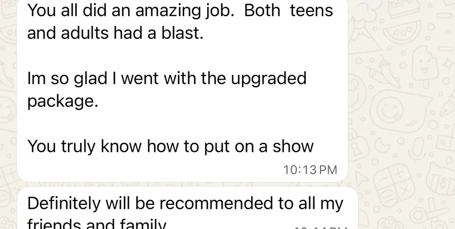 Client review 11 LED Robot show