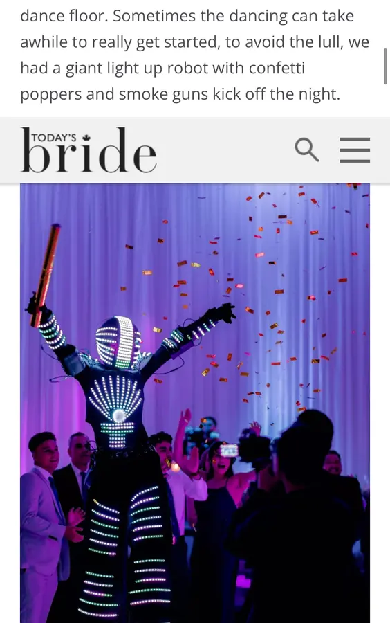 Client review 15 LED Robot entertainment